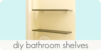 diy bathroom shelves