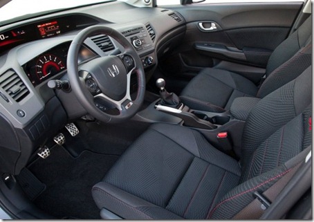2012 Honda Civic Si Sedan interior 1