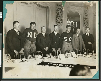 babe ruth in ND jersey, gehrig in SC 1927