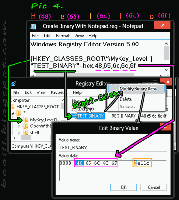 4Create Binary Value With Notepad.