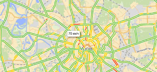 Пробки в Москве в ночь с пятницы на субботу 20 августа по версии Яндекса