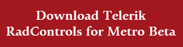 Download Telerik RadControls for Metro Beta
