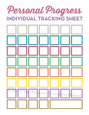 Personal Progress Individual Tracking Sheet - The Personal Progress Helper