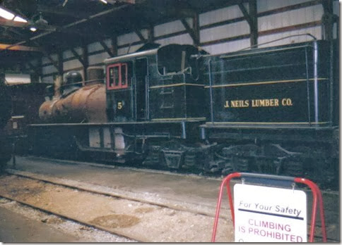 J. Neils Lumber Company 3-Truck Shay #5 at the Illinois Railway Museum on May 23, 2004