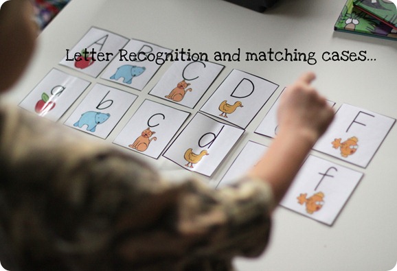 Letter recognition and matching cases