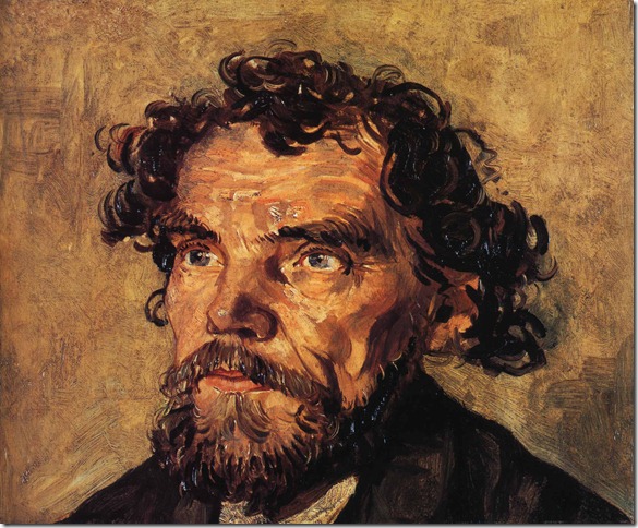 1887  Vincent Van Gogh   Portrait of Man  Oil on canvas  31x39.5 cm  Melbourne, National Gallery of Victoria