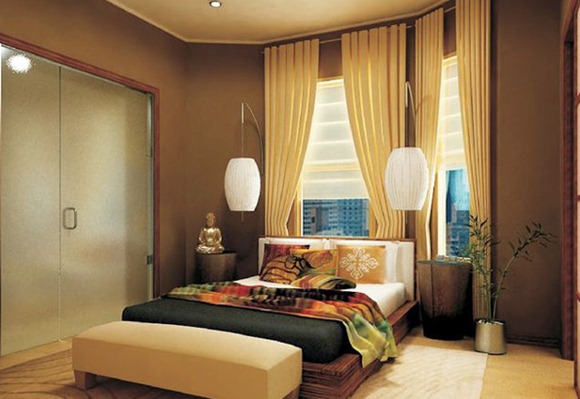Diseños de dormitorio decorados en colores tierra