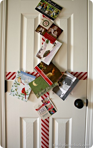 fun door Christmas card holder