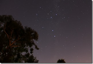 Southern Cross as viewed from Melbourne