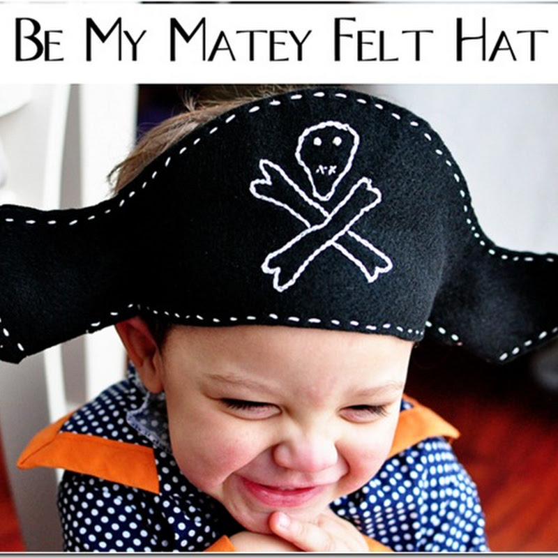 hacer sombrero de pirata en fieltro para bebé con patrones