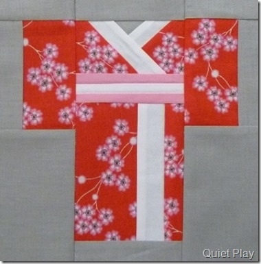 Paper pieced kimono for Alyce
