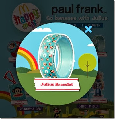 McDonalds happy meal X Paul Frank - Go Banana with Julius bracelet