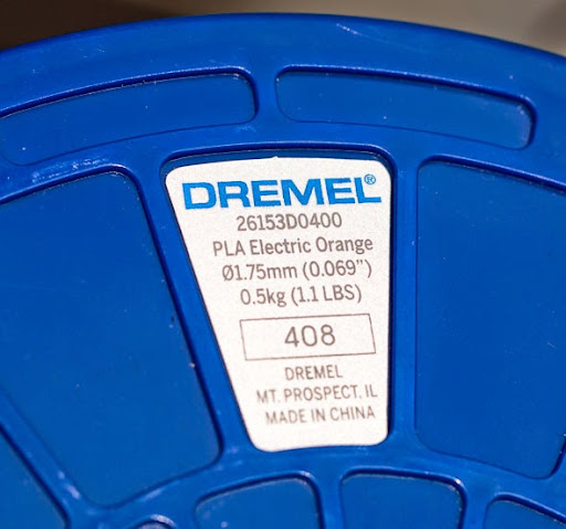 Dremel 3D Printer Filament Label