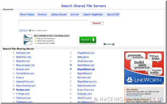 Search Engines to Find Download Links