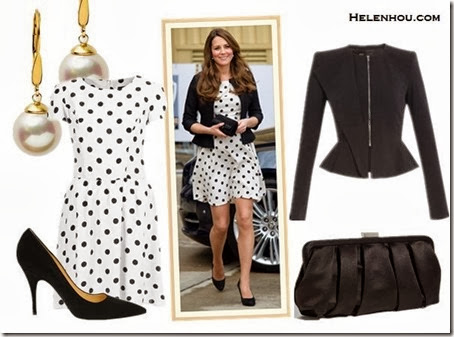 The-art-of-accessorizing-helenhou.com-Kate-Middleton-pregnancy-style-polka-dot-dressblack-jacket-black-pump