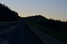 on the road at dawn from Irons creek