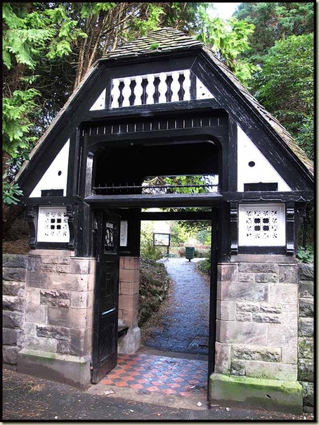 The Lych Gate entry to Denzell Gardens