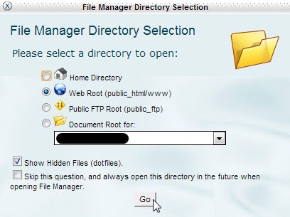 Membuka File Manager di cPanel