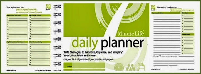 7 Minute Life daily planner samples and cover