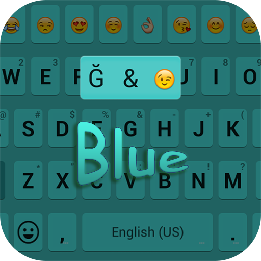 Pure Blue- Emoji Keyboard LOGO-APP點子