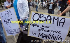 DSC08998.JPG Obama Demonstration för yttrandefrihet Bradley Manning. Med amorism