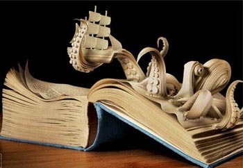 Book recycle art