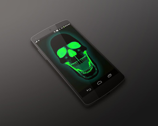 【免費個人化App】Neon Skull HD Live Wallpaper-APP點子