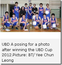 UBD A posing for a photo after winning the UBD Cup 2012.Picture: BT/ Yee Chun Leong 