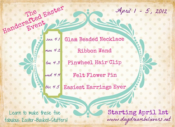 Handcrafted Easter Schedule