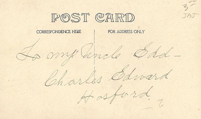 Postcard Charles Edward Hosford DL Antiques back