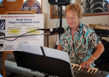 Diane Lyons enjoying playing her Korg Pa900. Photo courtesy of Dennis Lyons