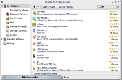 Screenshot-Ubuntu Software Center