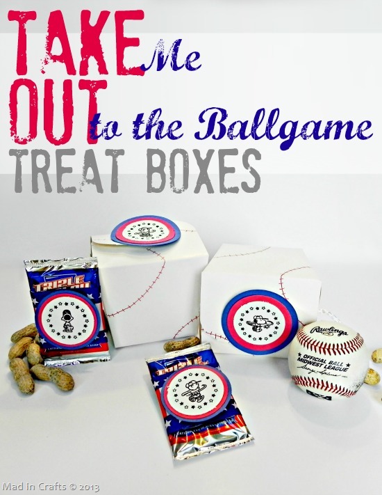 Take Me Out to the Ballgame Take Out Treat Boxes