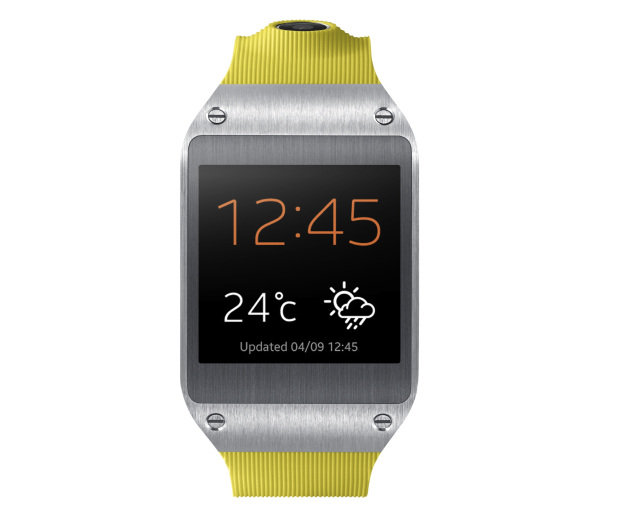 Galaxy gear 001 front lime green