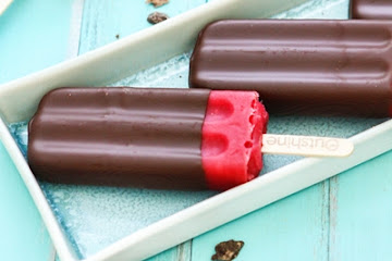 Chocolate Covered Blood Orange Popsicles