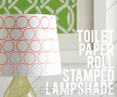 Toilet Paper Roll Stamped Lampshade Tutorial