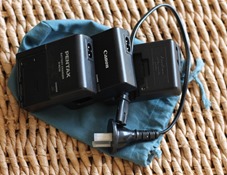 My three camera battery chargers can share just one short power lead