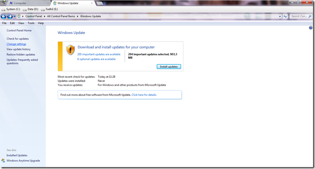 Trik update windows 7 bajakan