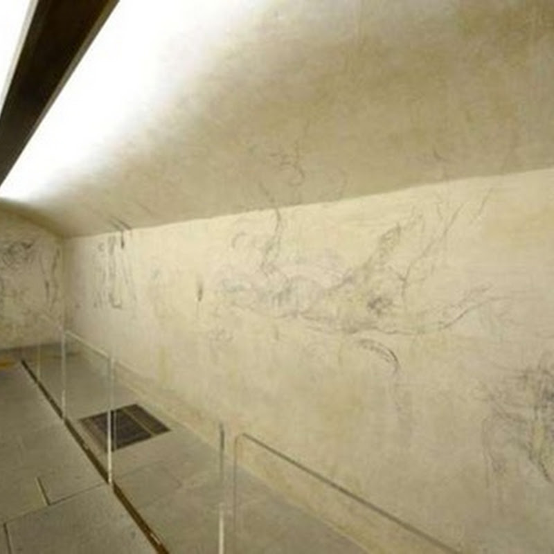 Desene de Michelangelo,  descoperite intr-o sală secretă