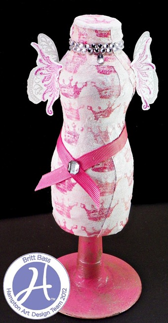 Think Pink Winged Dress form