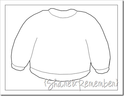 sweater outline drawing pattern