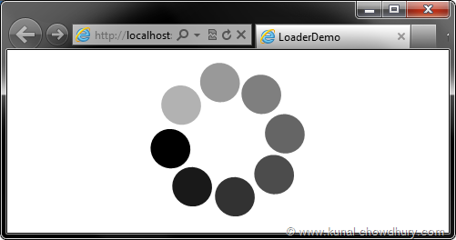Loader Demo - Showing Demo of the Loader Control