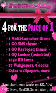 Download Pink Hearts Complete 4 Themes APK for Android