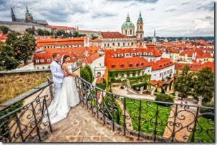 Фотографии со свадьбы в Праге - Вртбовский сад
