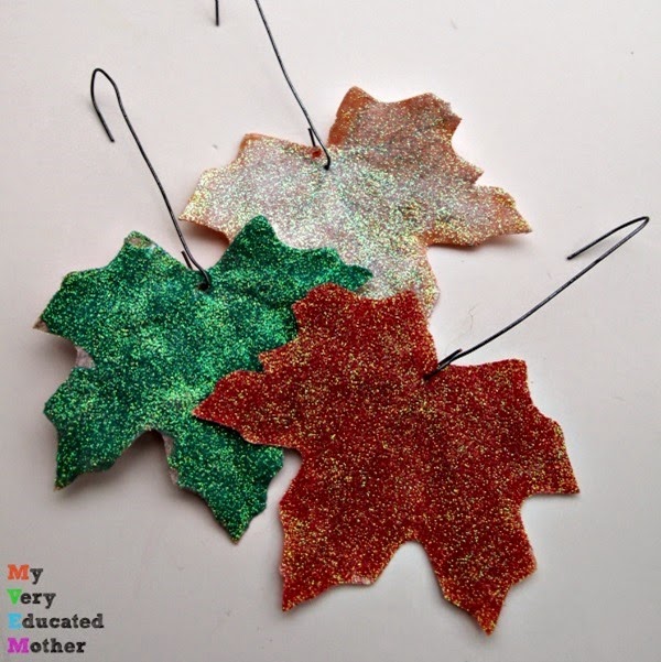 vanityglitteredleaves #crafts #glitter #ornaments