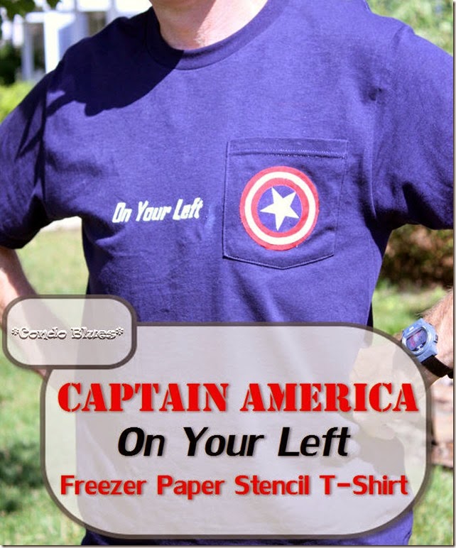 Captain America On Your Left Freezer Stencil Shirt