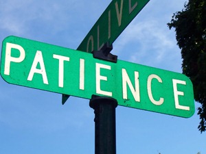 patience road sign