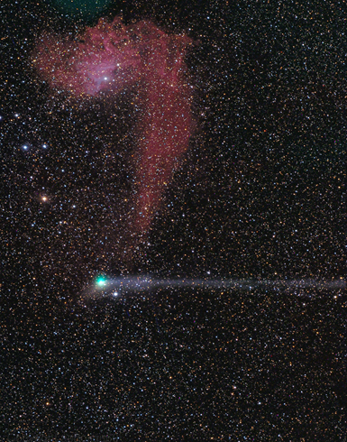 cometa Jacques e nebulosa IC 405