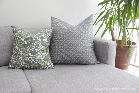 Pillows on Chaise from www.simpleispretty.com