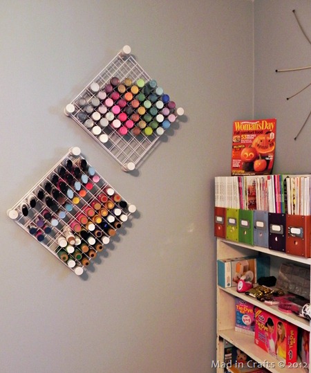 Hanging Craft Paint Storage - Mad in Crafts